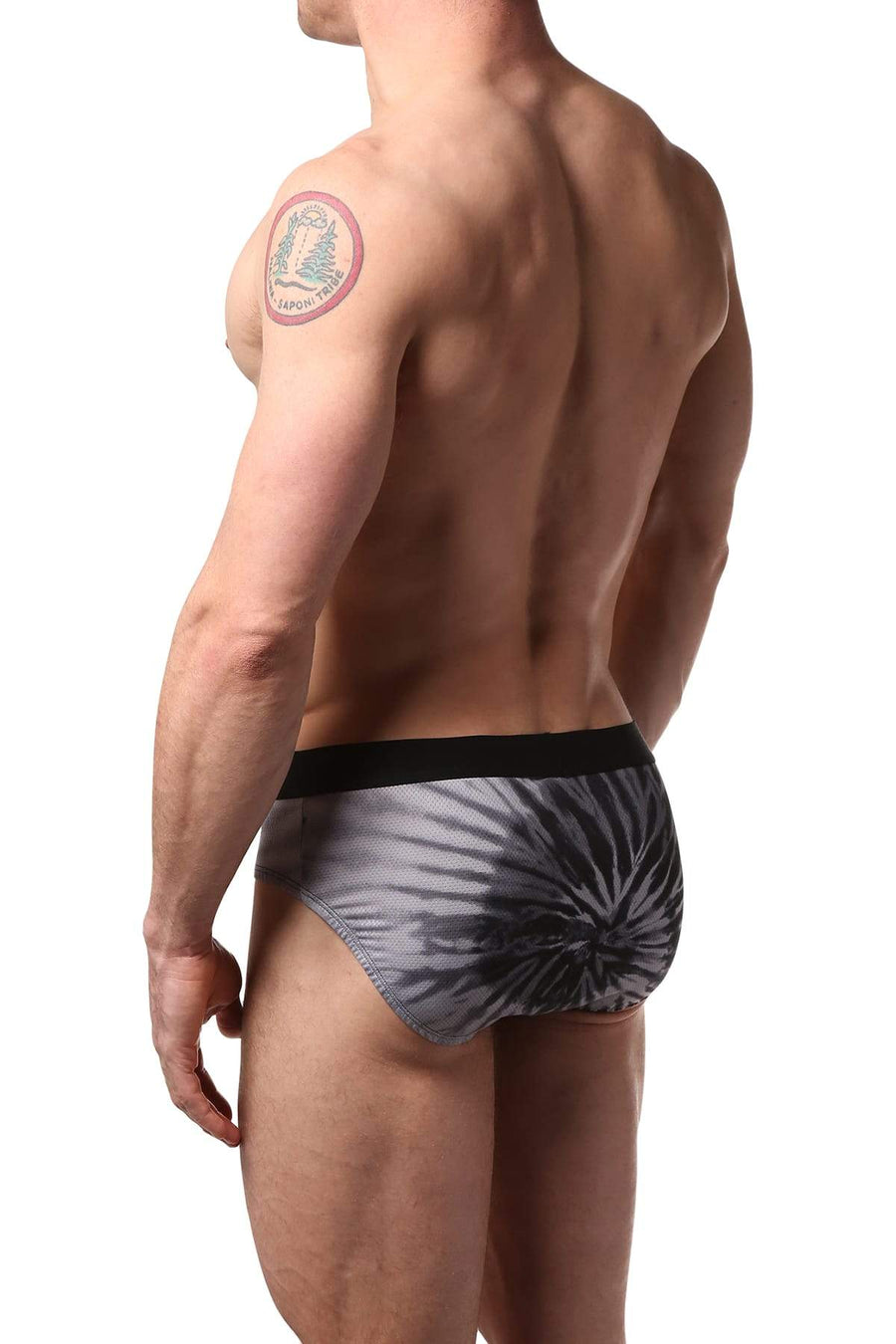 2(X)IST Black Graphic Sliq Micro Mesh Brief