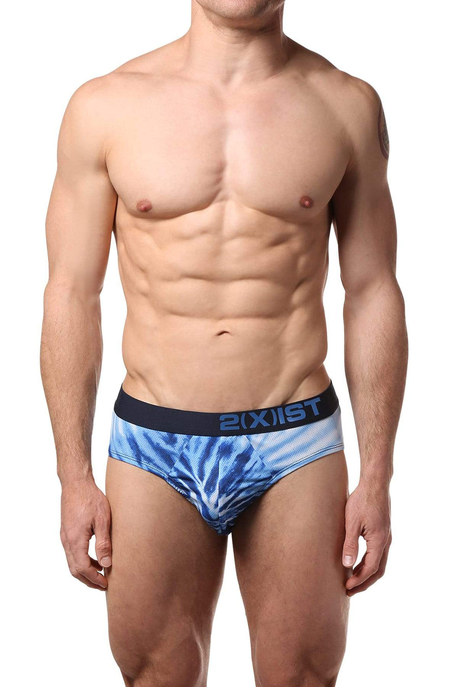 2(X)IST Blue Graphic Sliq Micro Mesh Brief