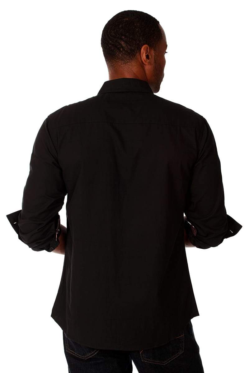 00 Nothing Black Skullgre Button-Up