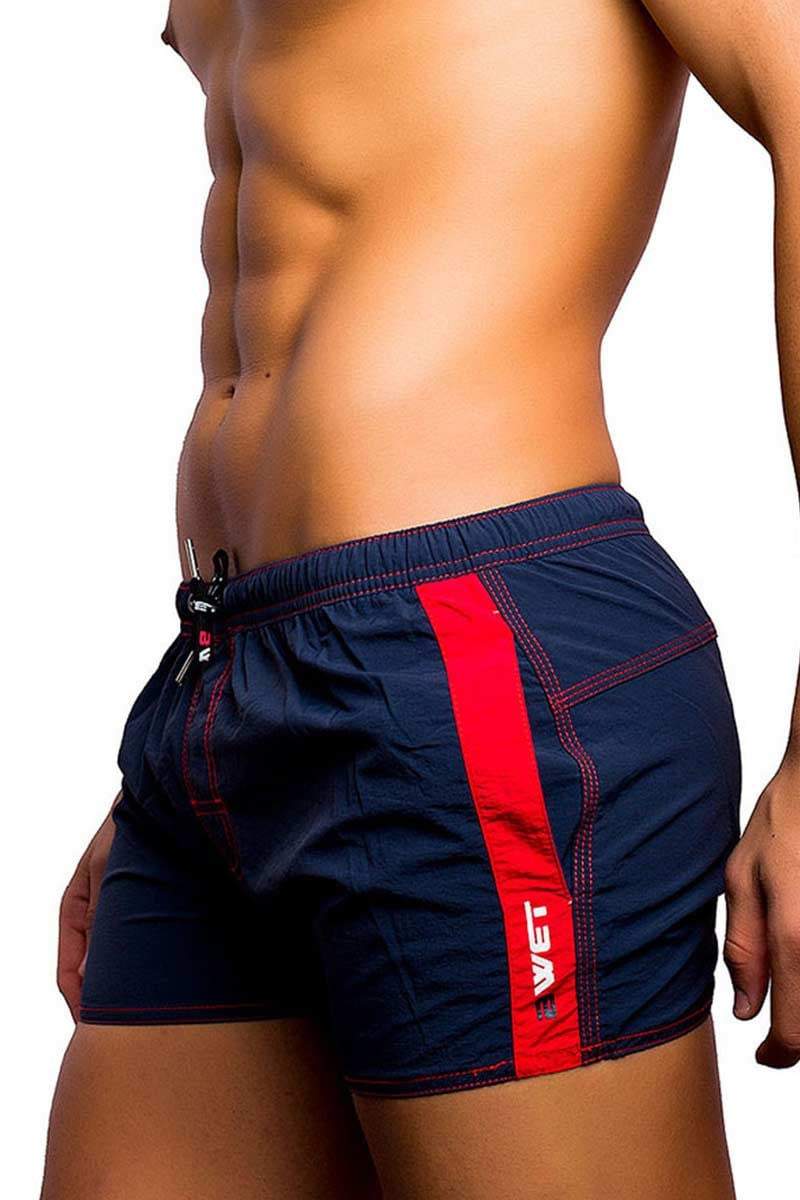 BWET Navy & Red Gordon Swim Short