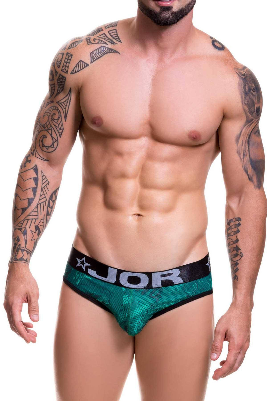 Jor Green Printed Brookyn Jock-Brief