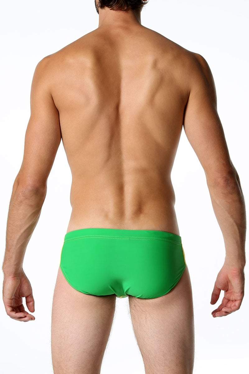CheapUndies Green Varsity Swim Brief