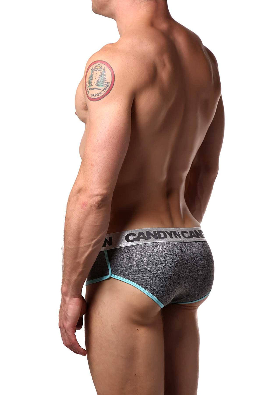 Candyman Grey/Blue Heathered Brief