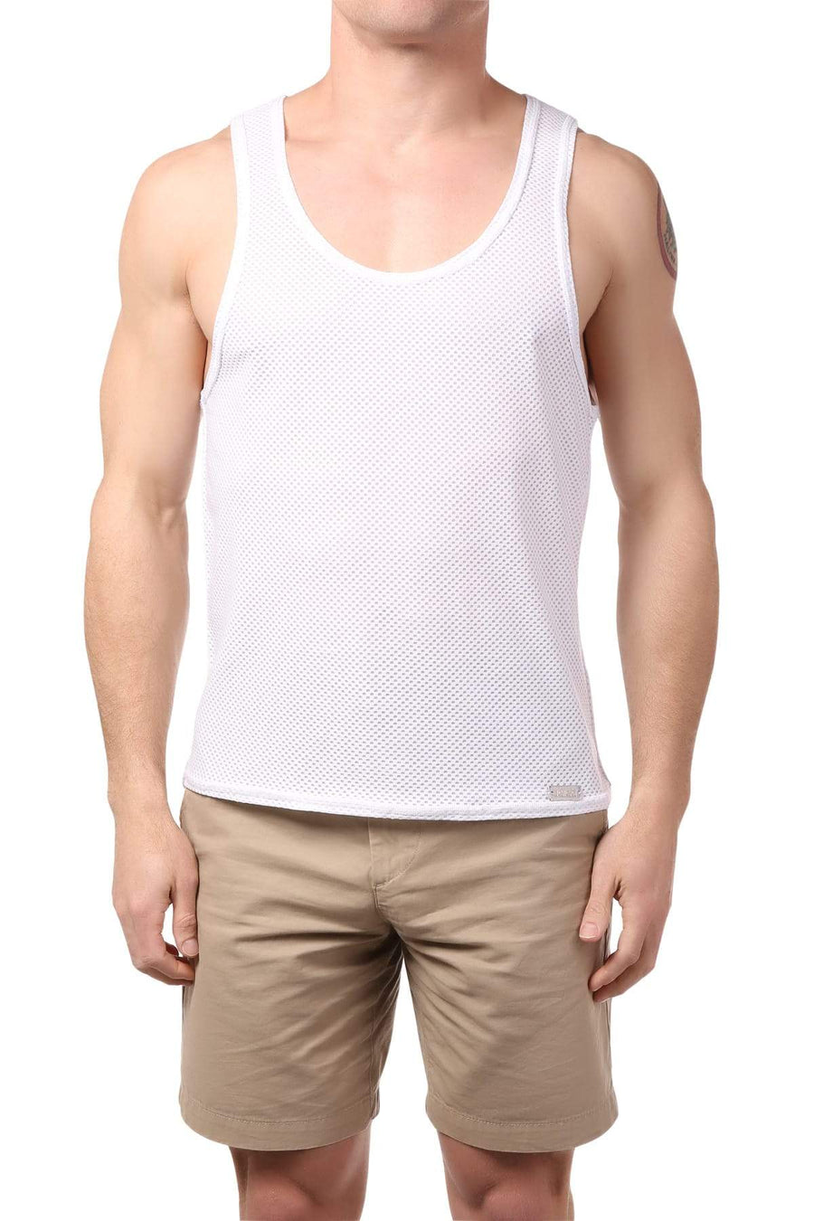 Gigo White Zoom Tank Top