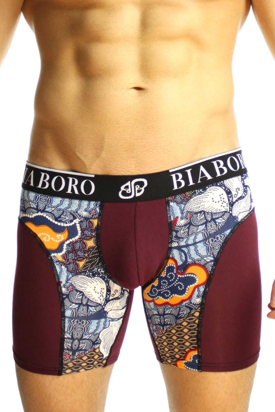 Plum & Floral Print Bamboo Boxer
