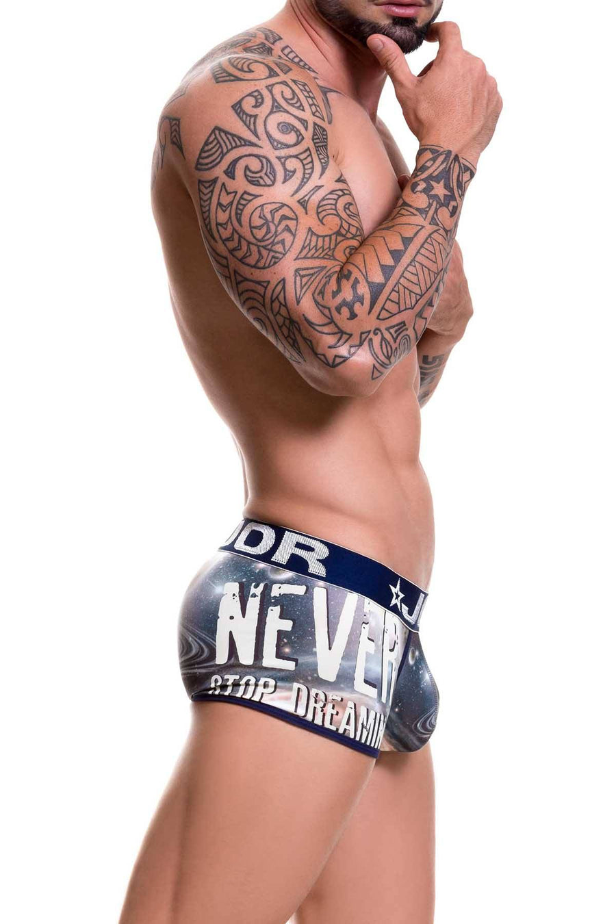 Jor Spaceman-Printed Boxer-Trunk