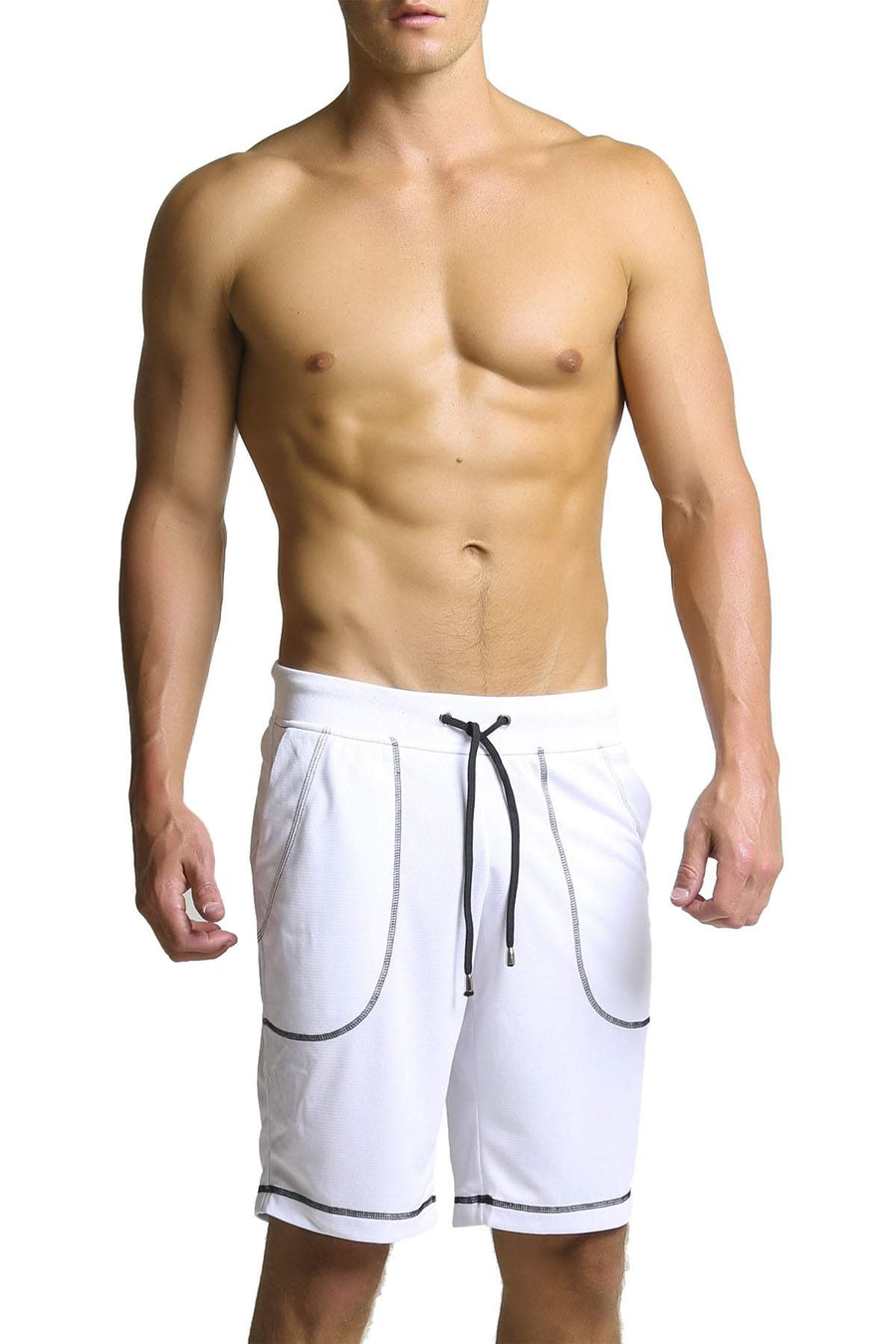 Whittall & Shon White Long Gym Short