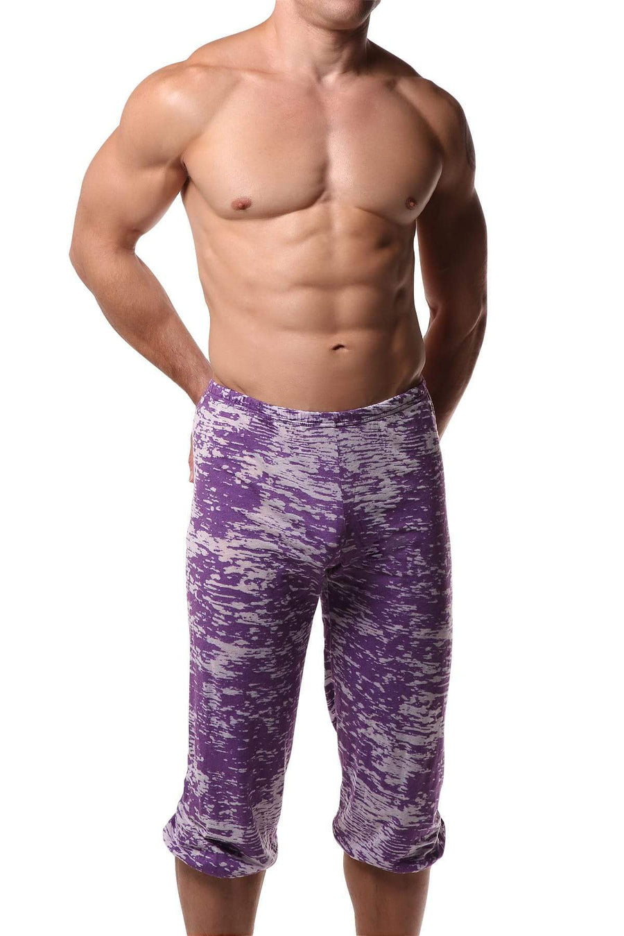 Y.M.L.A. Purple Burnout Yoga Pant