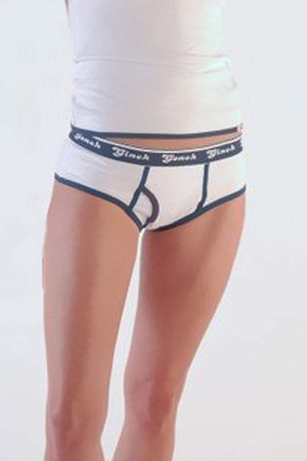 Ginch Gonch Low-Rise Navy and White Brief