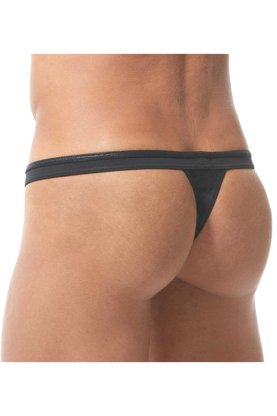 Gregg Homme Black Reveal Italian Jacquard Thong