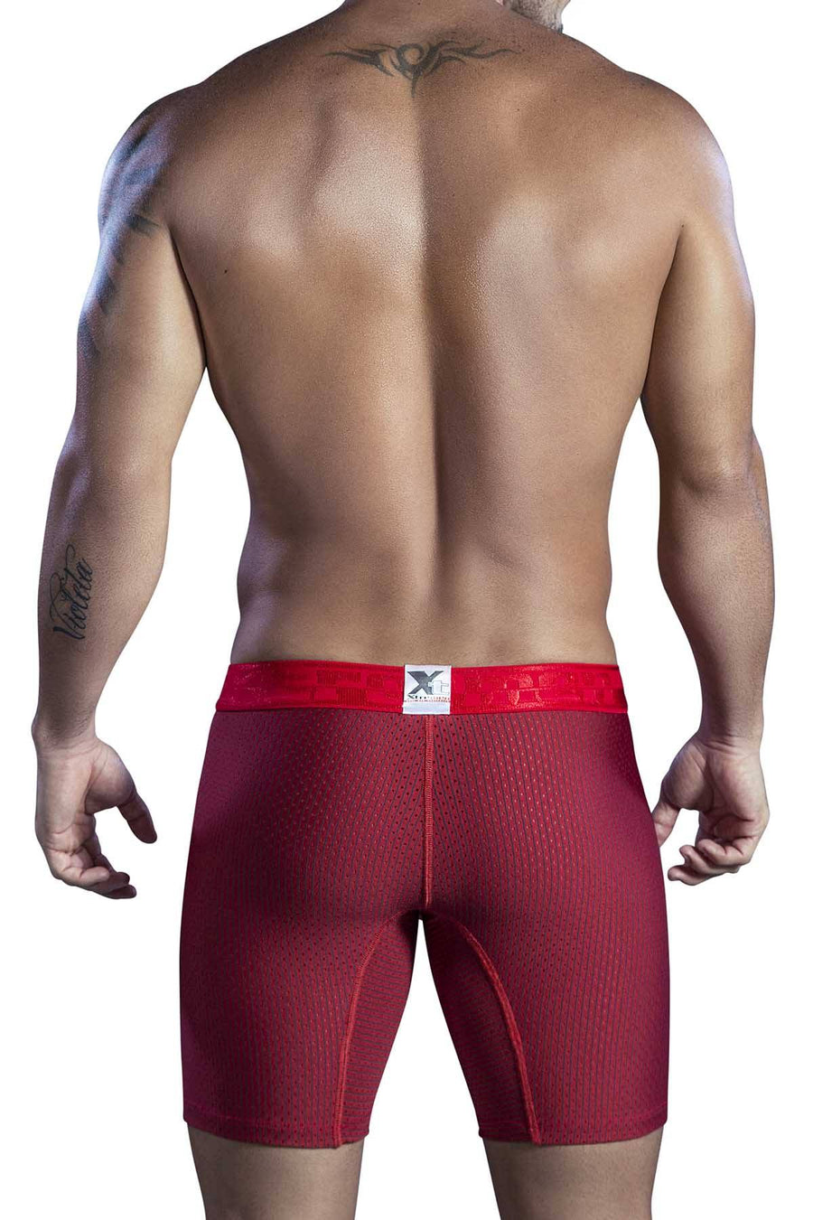 XTREMEN Red Pinstripe Microfiber Boxer Brief