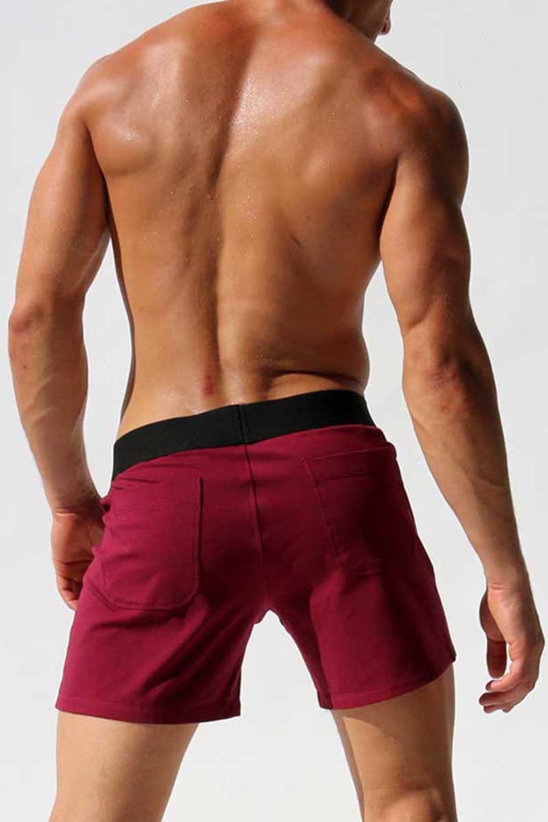 Rufskin Burgundy Daniel Loose Fit Stretch Lounge Shorts