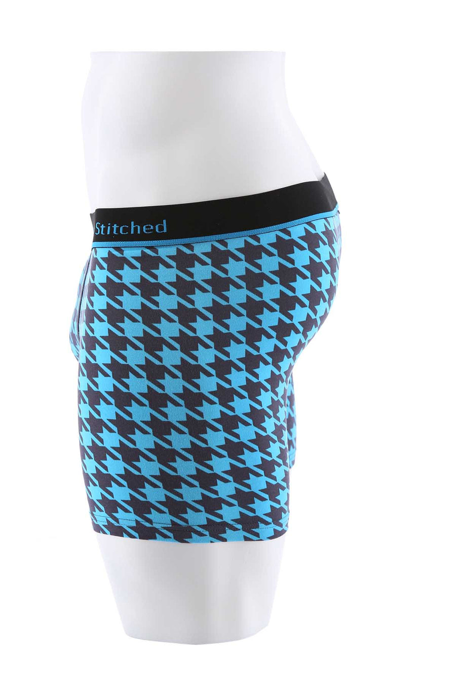 Unsimply Stitched Blue Houndstooth Boxer
