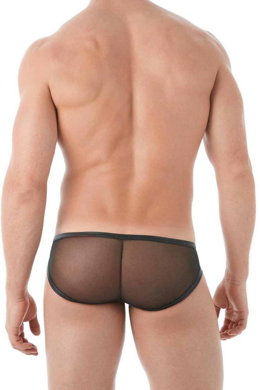Gregg Homme Black Break-In Zipper Mesh Brief