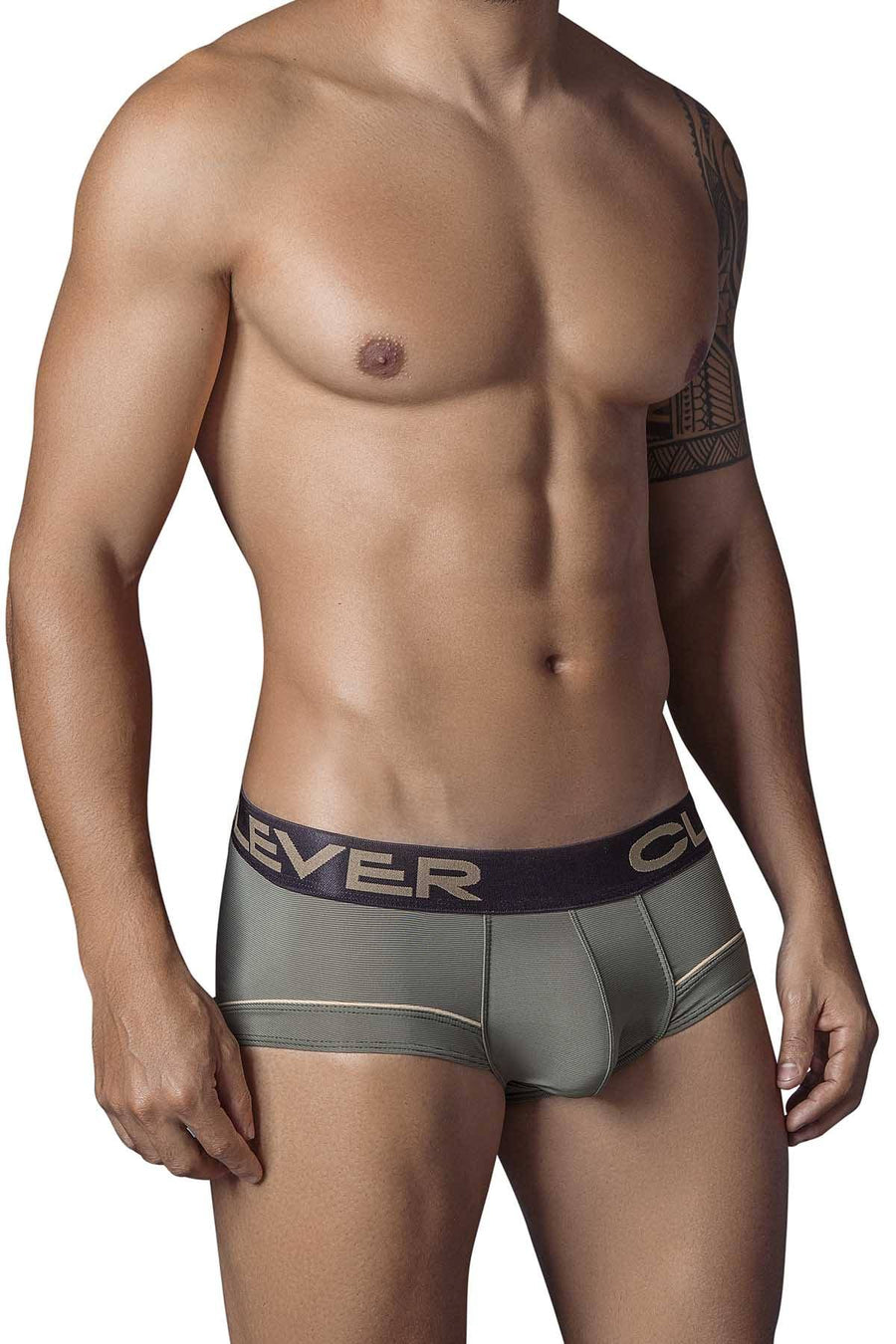 Clever Army-Green Mark Latin Brief