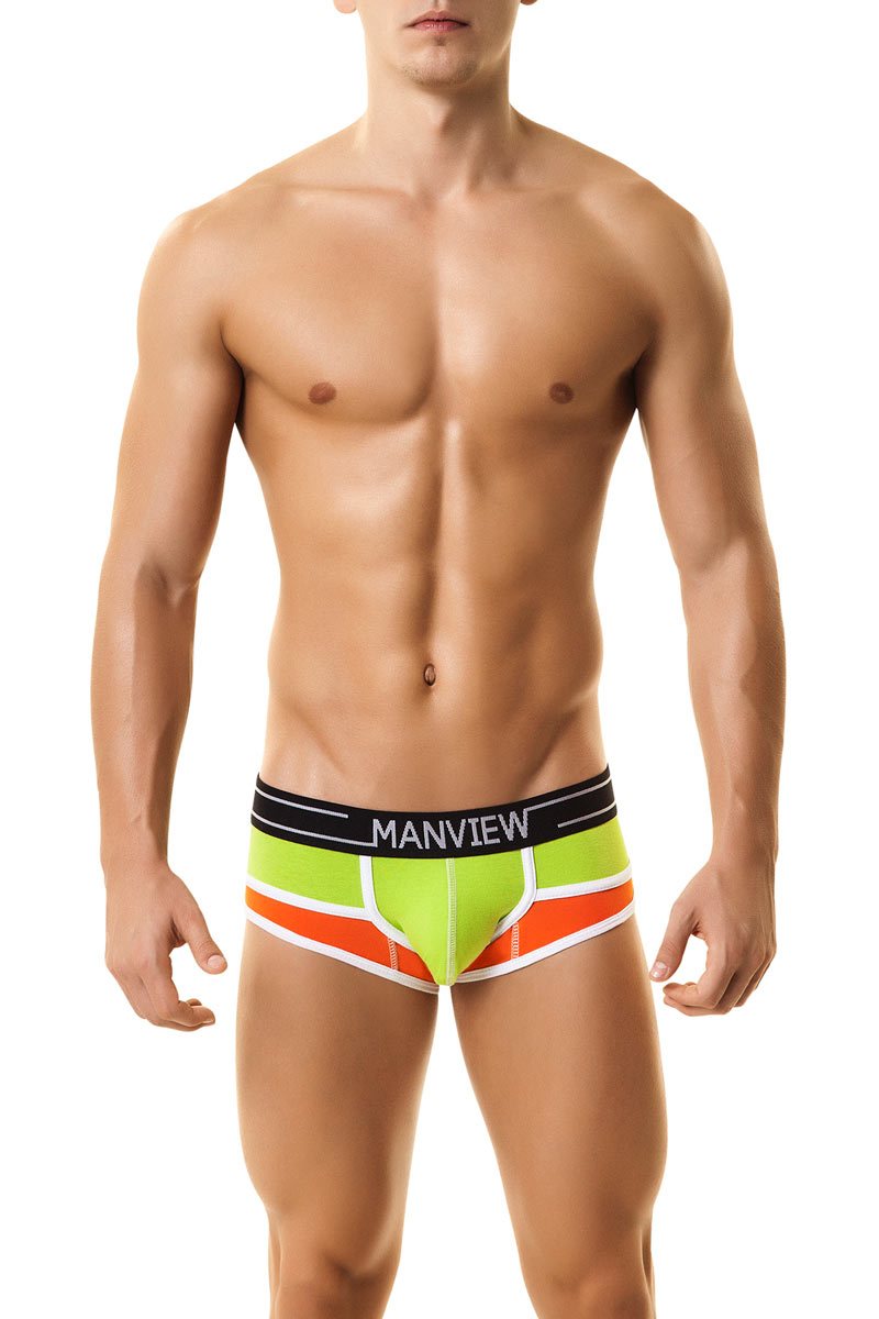 Manview Green & Orange City Boy Brief
