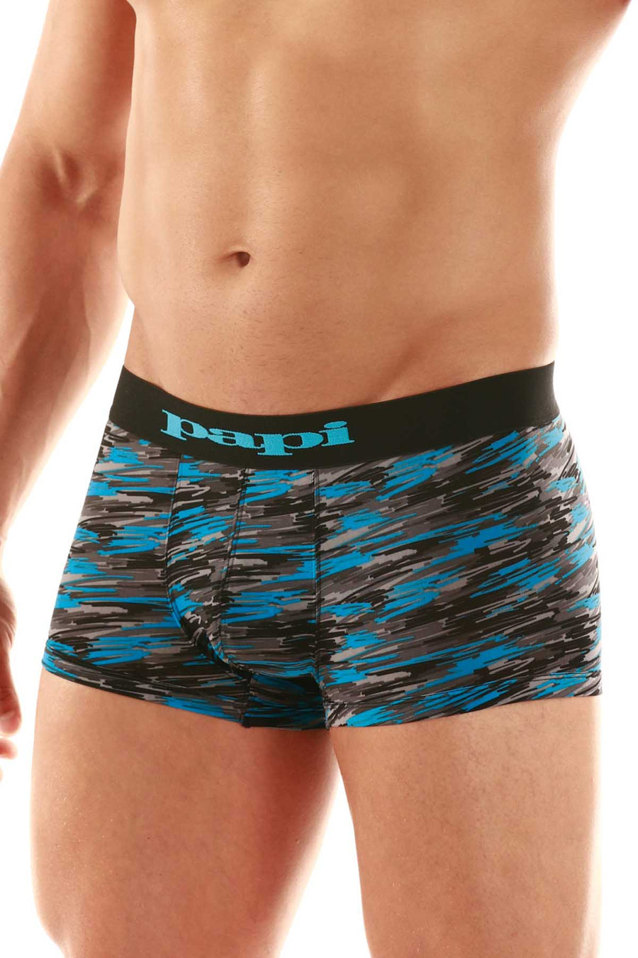 Papi Blue Abstract Microflex Brazilian Trunk