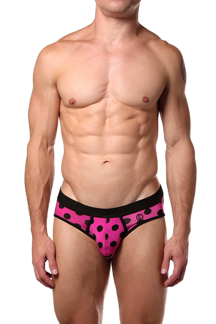 JustinCase Fuchsia/Black Polka Brief