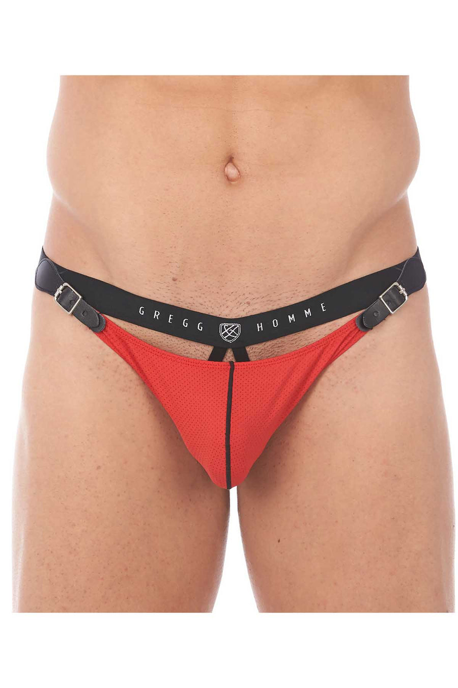 Gregg Homme Red Chaser C-Ring Detachable Pouch Thong