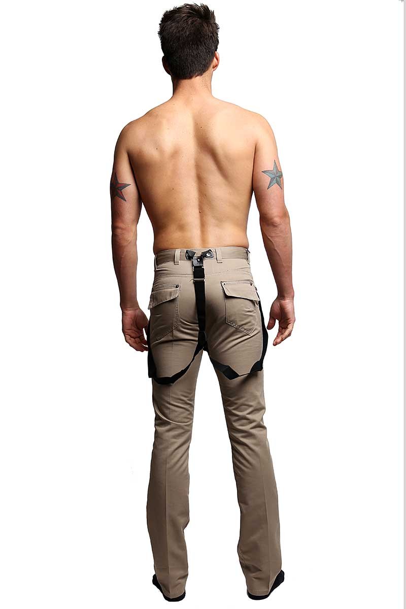 Something Strong Khaki Suspender Skinny Pant