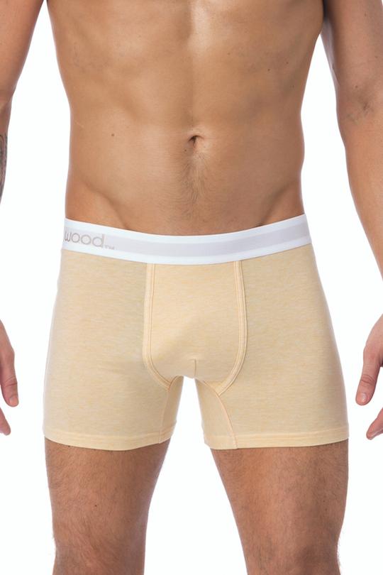WOOD Straw Yellow Heather Boxer Brief