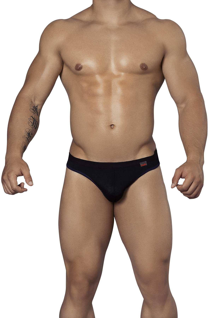 Pikante Black/Navy Spring Brazilian Thong