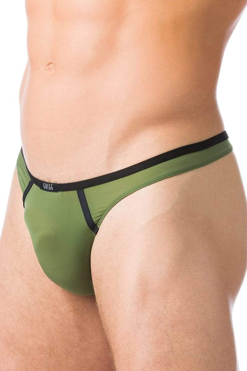 Gregg Homme Khaki Voyeur Liquid Touch Up Thong