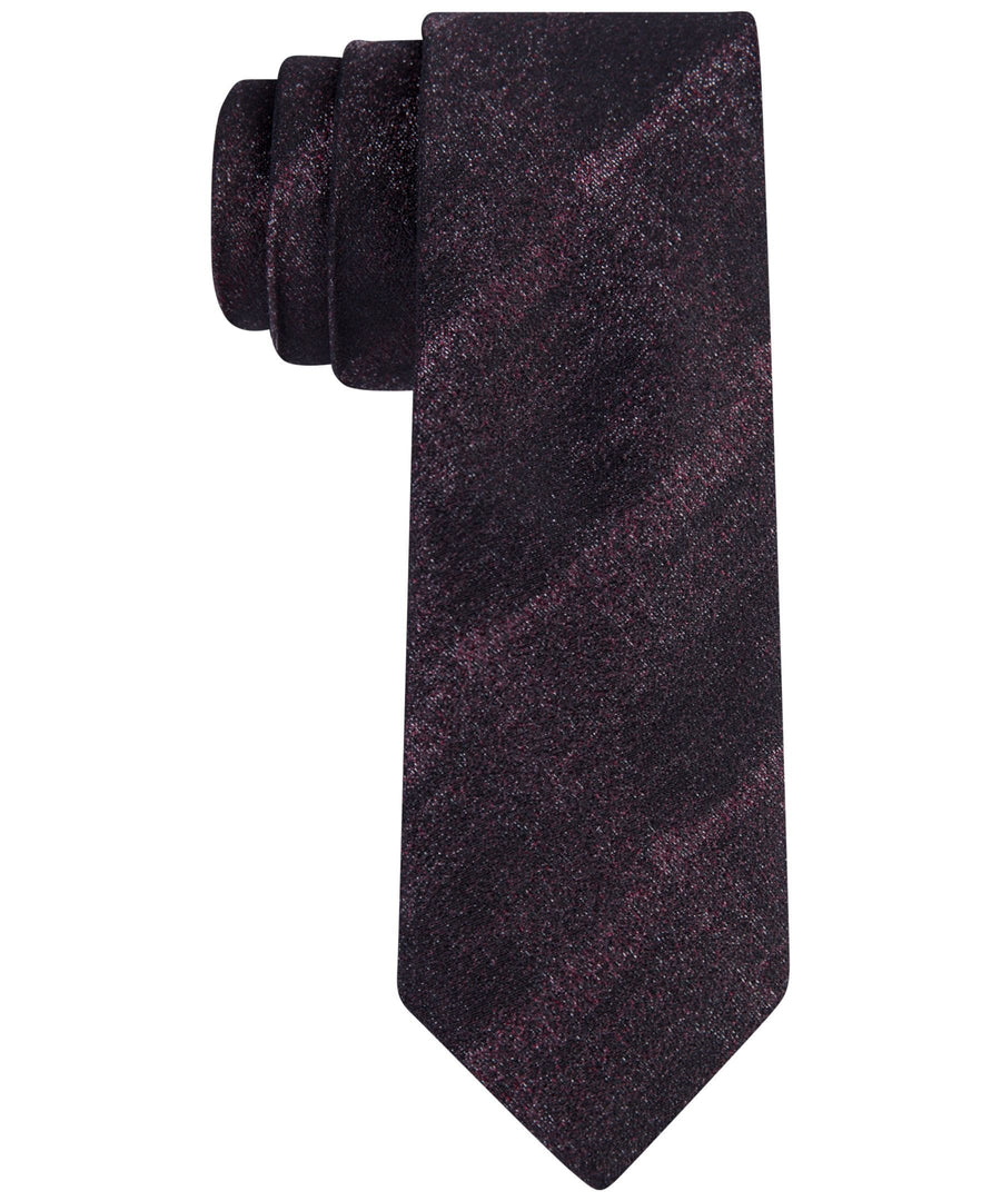 Calvin Klein Luxe Watercolor Slim Tie Burgundy One Size