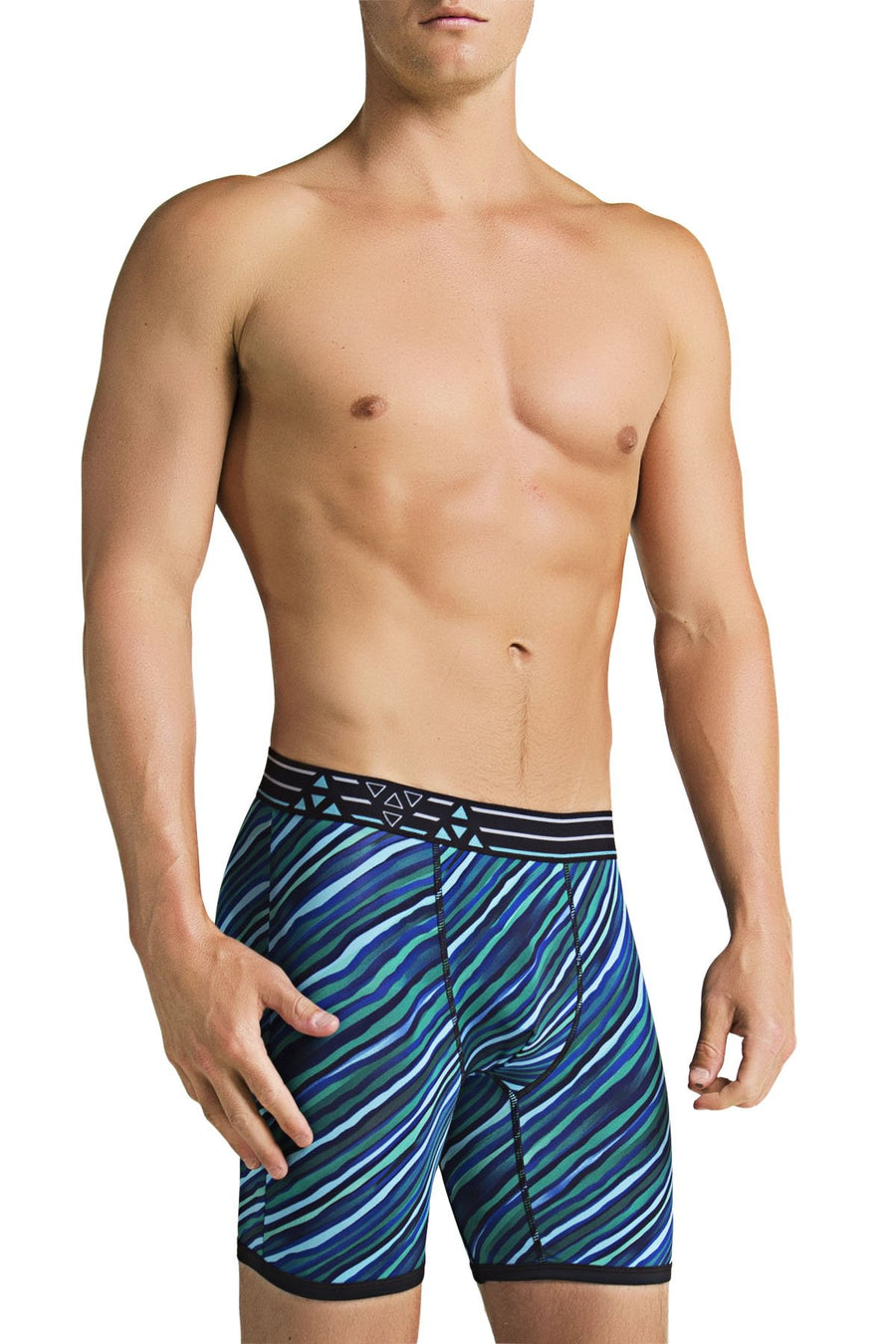 Balanced Tech Blue & Black Performance Boxer Brief