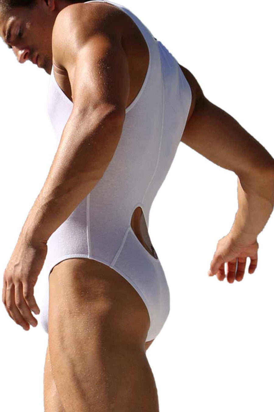 Rufskin White Ojai Cut-Out Spandex Bodysuit