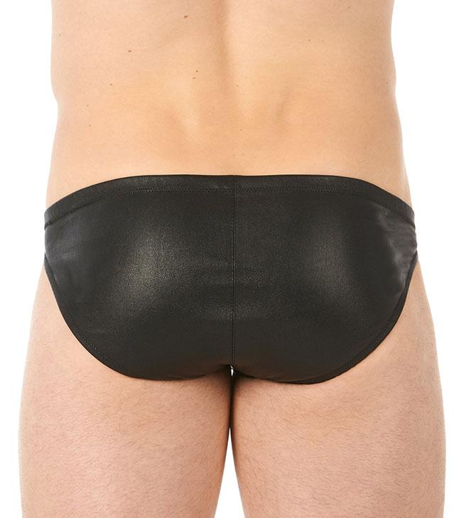 Gregg Homme Black Lambskin Leather Brief