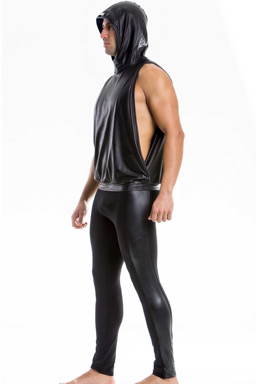 Modus Vivendi Black/Blue Blend Muscle Hoodie