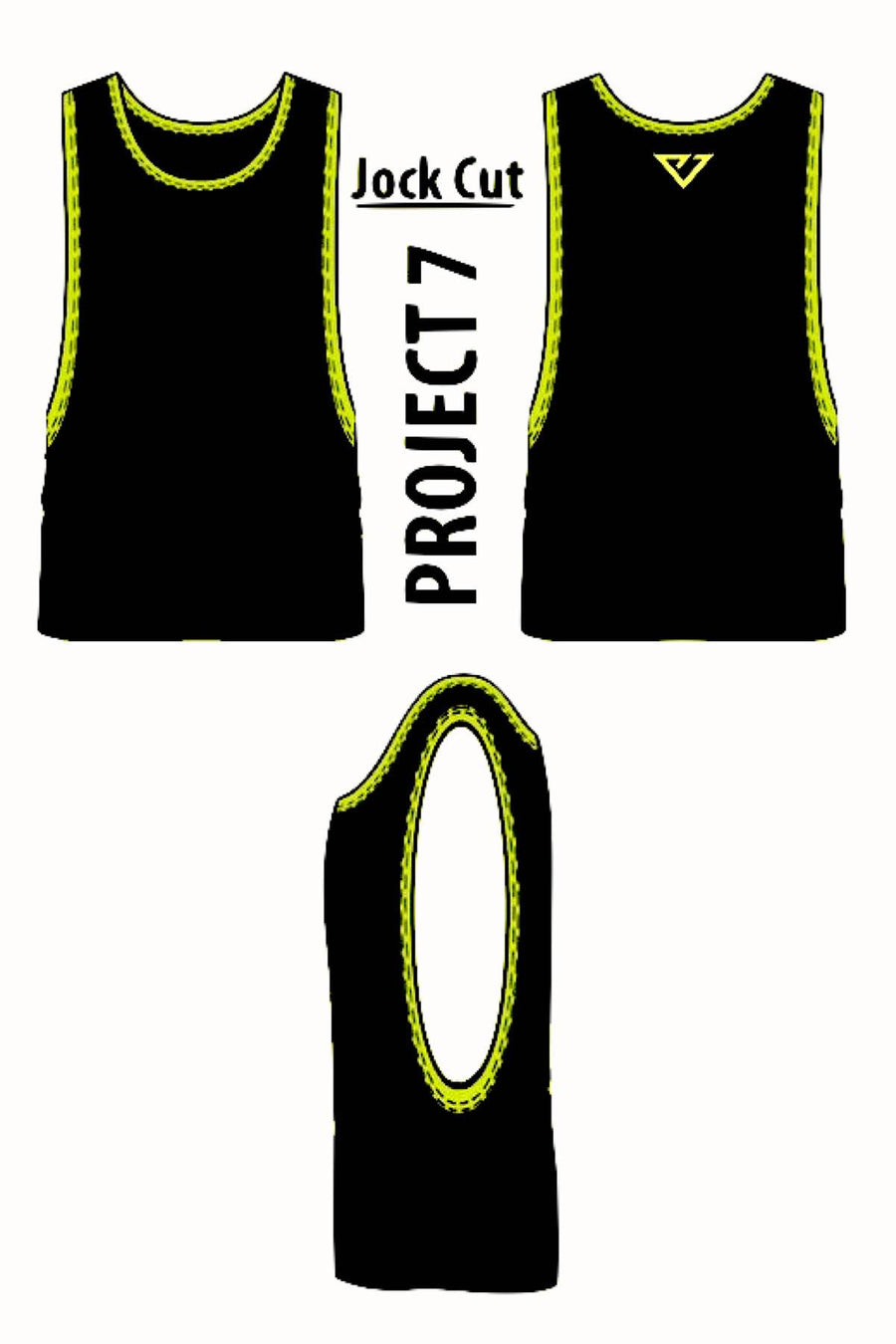 Project 7 Yellow Jock Cut Tank Top