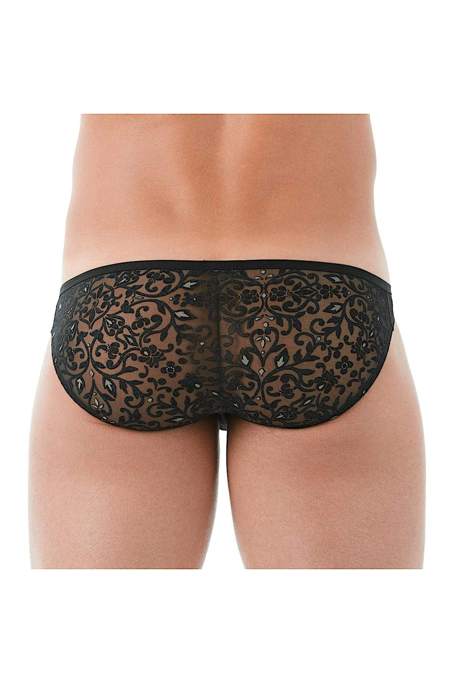 Gregg Homme Floral Burnout Rococo Mesh Brief