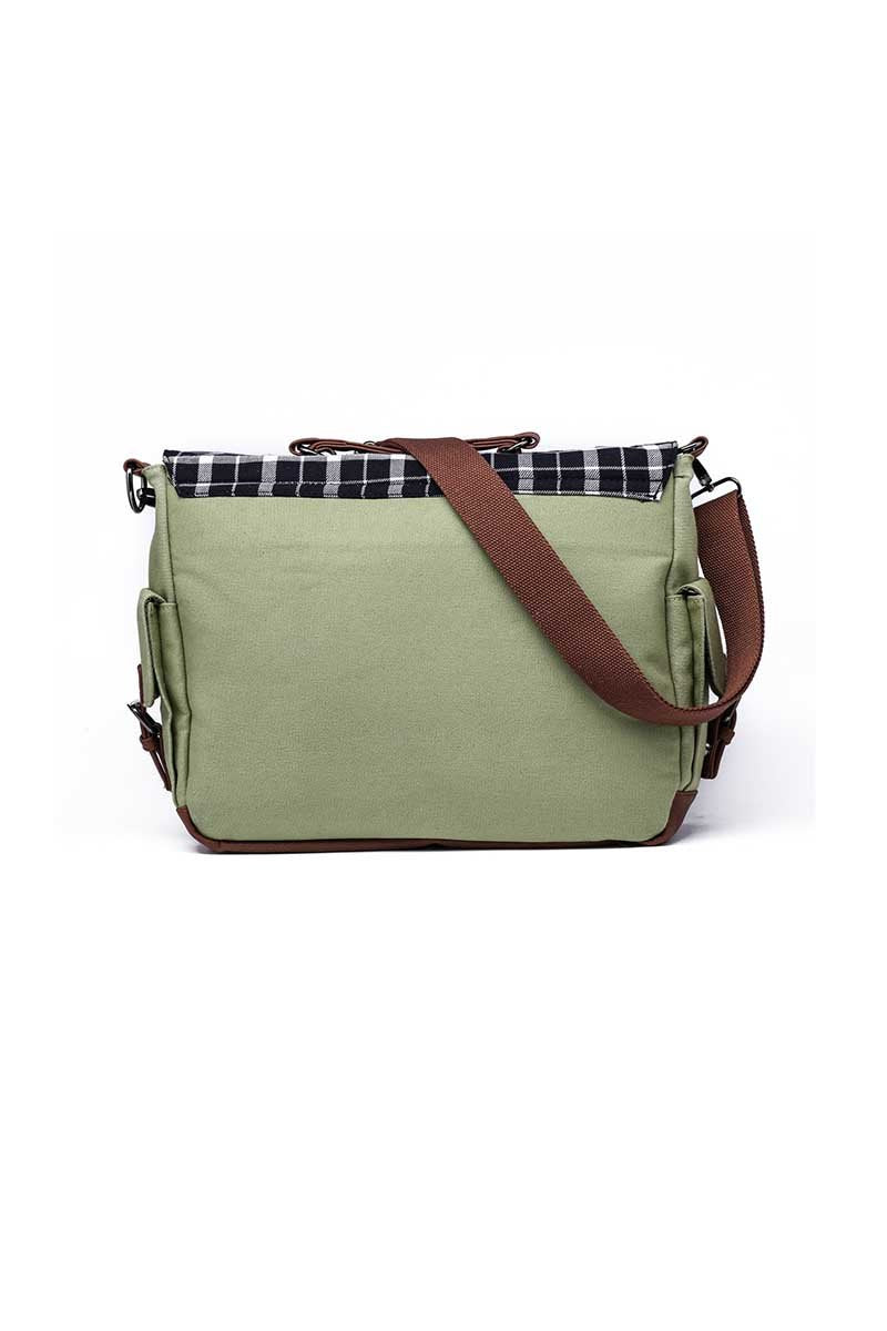 Something Strong Black & Olive Messenger Bag