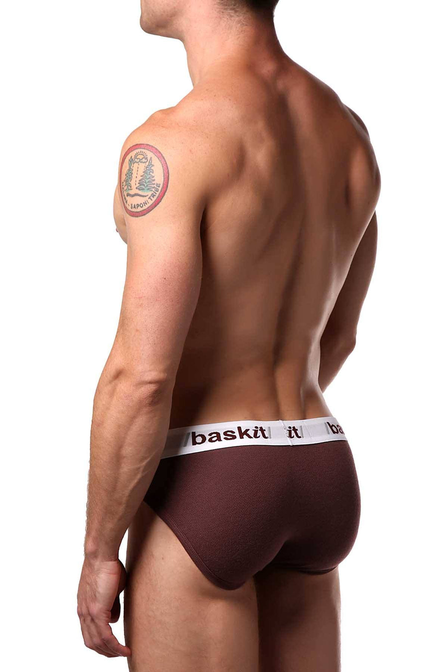 Baskit Brown-Stone Action-Cool Mesh Bikini Brief