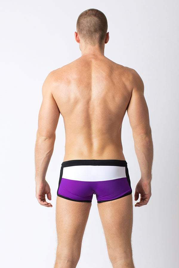 Timoteo Purple Surfer Swim Trunk