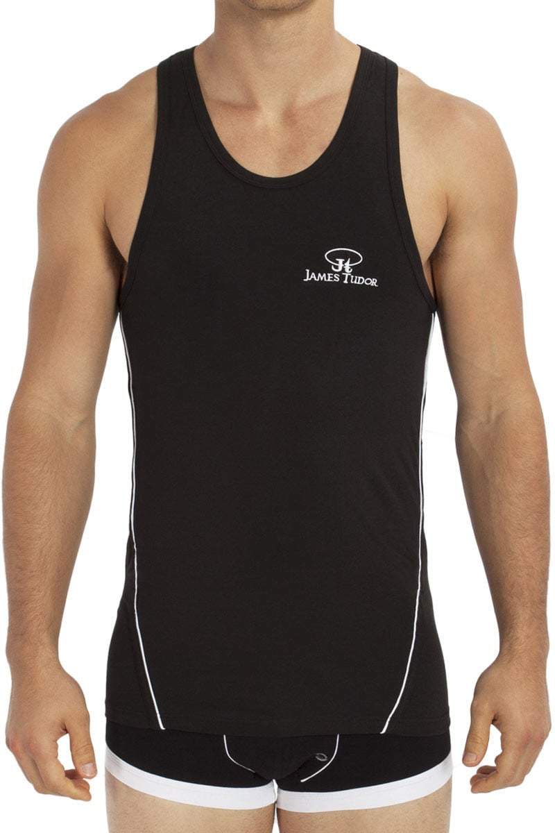James Tudor Black & White Sport Tanks