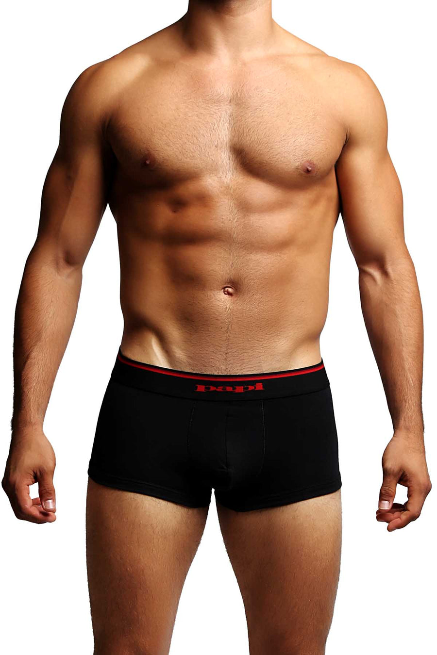 2-Pack Black & Red Stripes Stretch Brazilian Trunks
