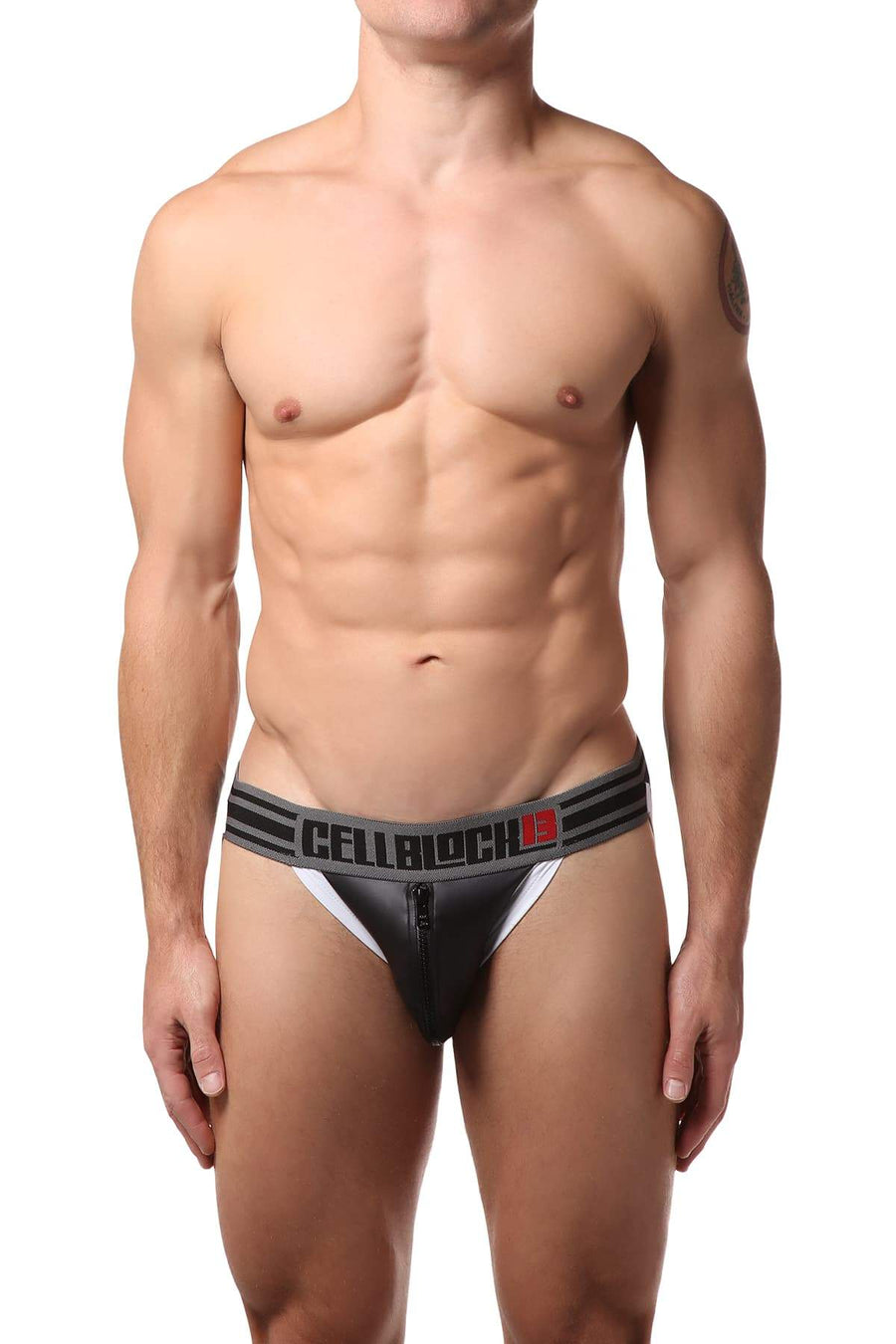 Cellblock 13 White Liquid Skin Zipper Jock