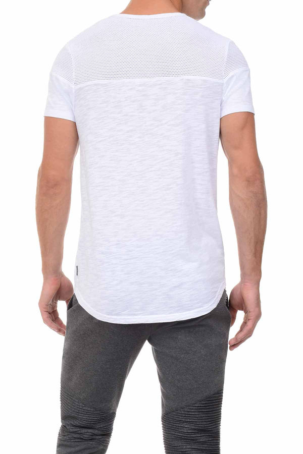 2(X)ist White Modern Sport Open Mesh Textured Jersey T-Shirt