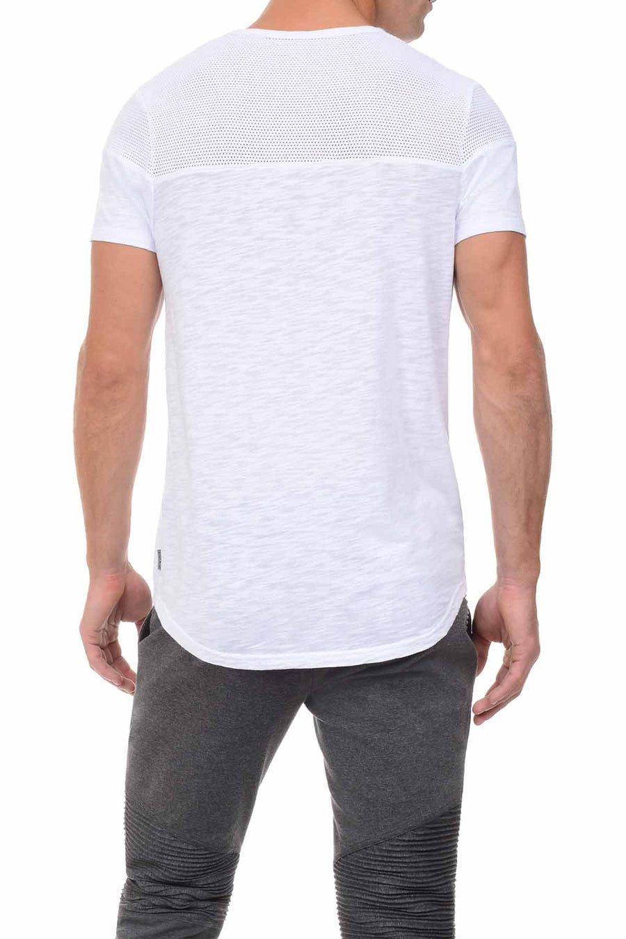 2(X)ist White Modern Sport Open Mesh Textured Jersey T-Shirt