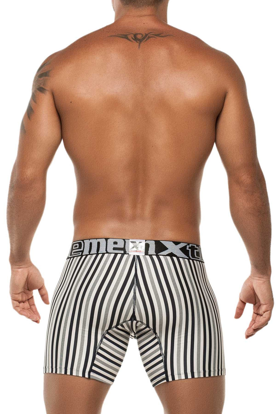 Xtremen Grey Classic Stripes Microfiber Boxer Brief