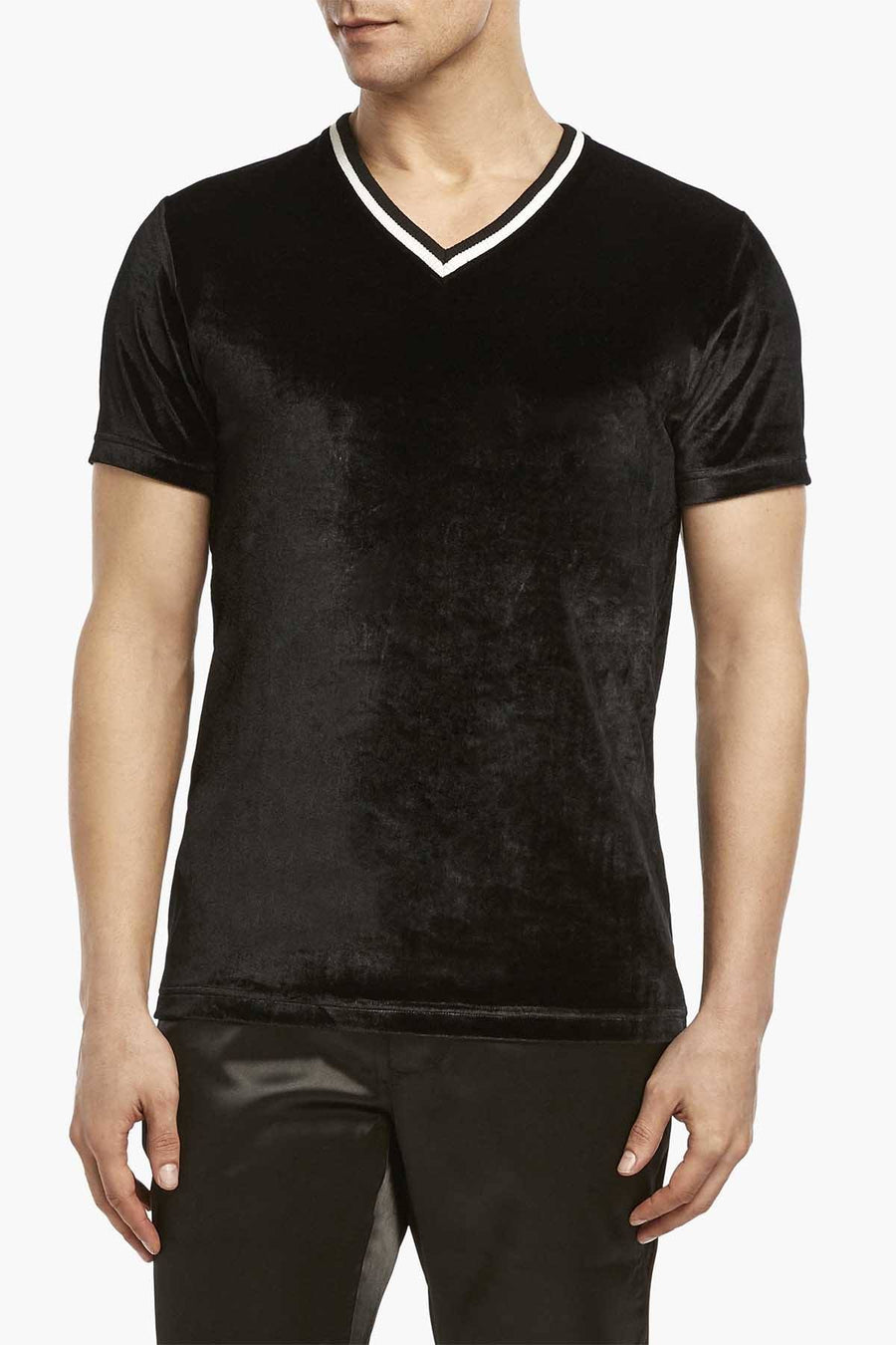 2(X)IST Black/Bronze-Brown After-Hours V-Neck Tee