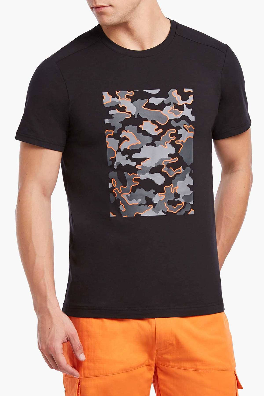 2(X)IST Black Camo Military Sport Screen-Print Tee