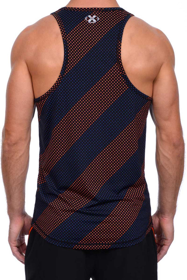 2(X)IST Black Dot-Print Trainer Tech Racerback Tank