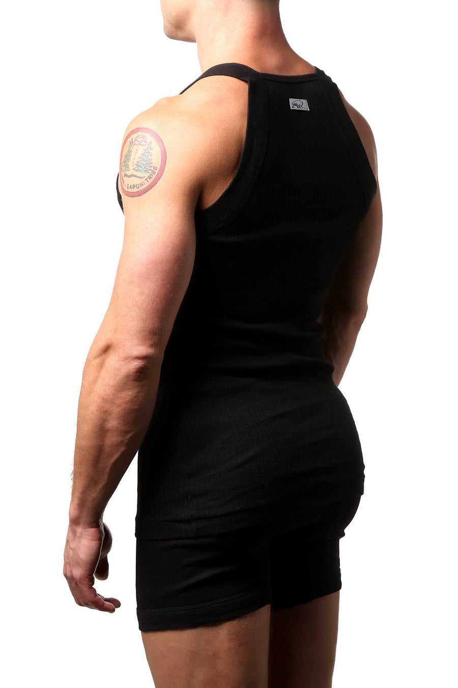 2(X)IST Black Essential Square Tank Top