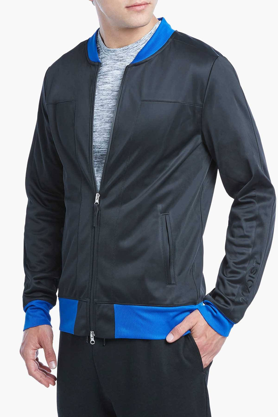 2(X)IST Black/Royal-Blue Capsule Track-Suit Bomber Jacket