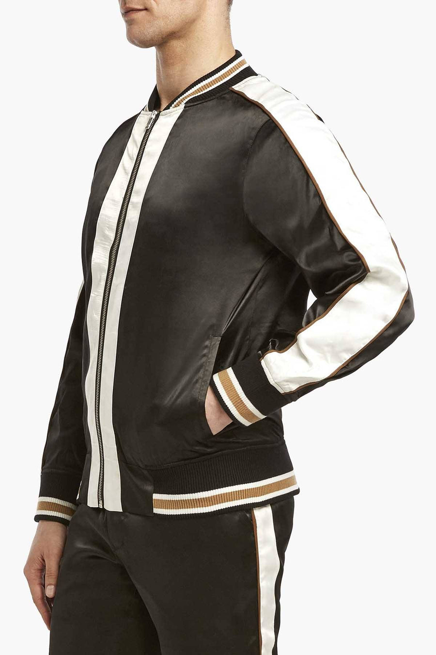 2(X)IST Black/White After-Hours Bomber Jacket