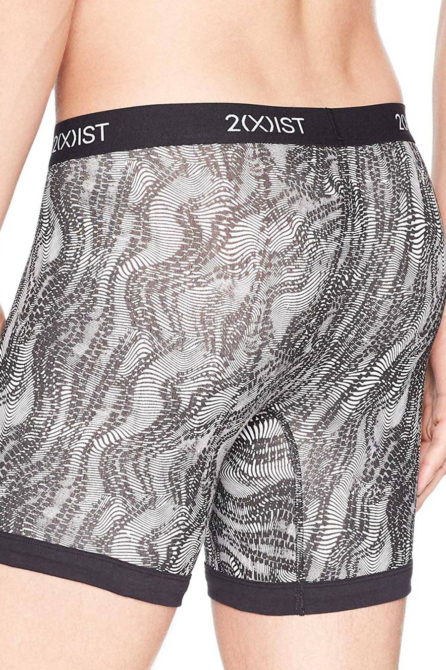 2(X)IST Black/White Digi-Zebra Print Graphic Cotton Boxer Brief